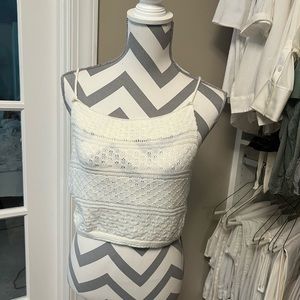 Princess Polly White Lace Detail Tank